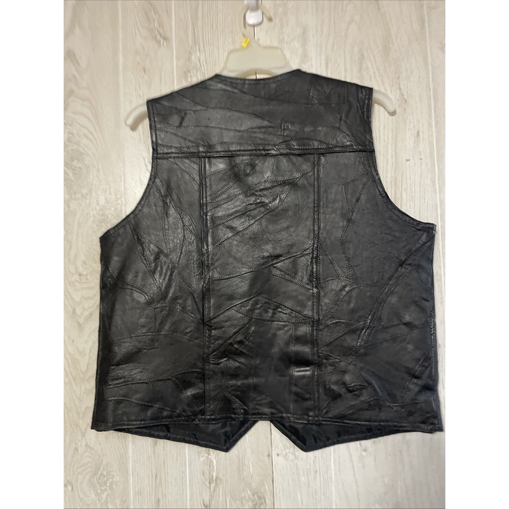 Direct Source Inc Men's Patchwork Leather Vest Si… - image 5